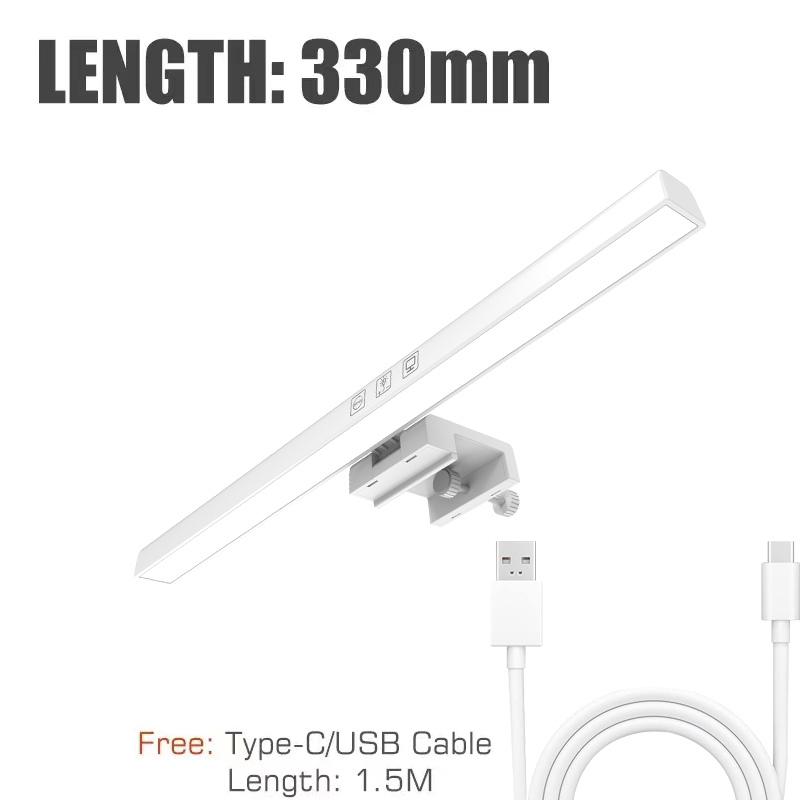 Barra de luz Led RGB para Monitor de ordenador, 60cm, pantalla de ritmo musical, luz colgante, atenuación, lámpara nocturna de ambiente para juegos/estudio/trabajo: Verde