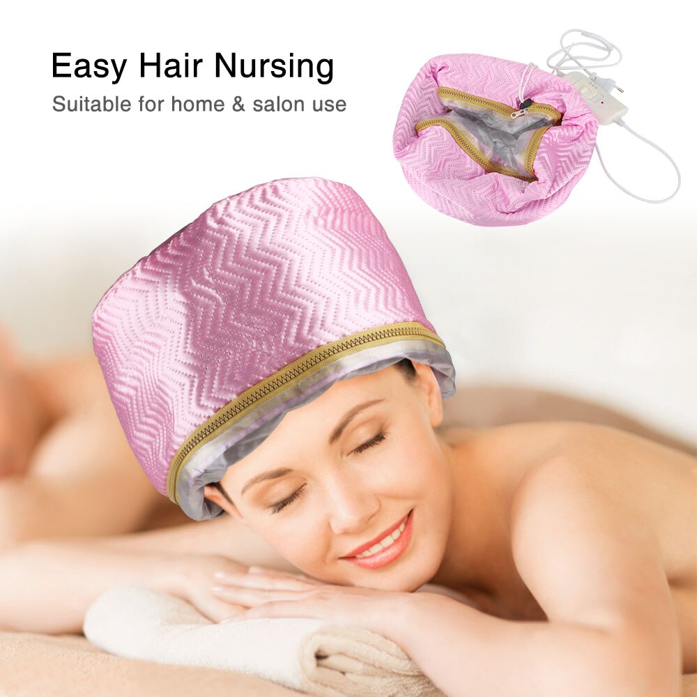 Thermo-kappe für haar gorro termico para cabello tratamiento haar dampfer kappe krankenschwester haar kappe Haushalt Hütte Haar pflege haar EU Stecker