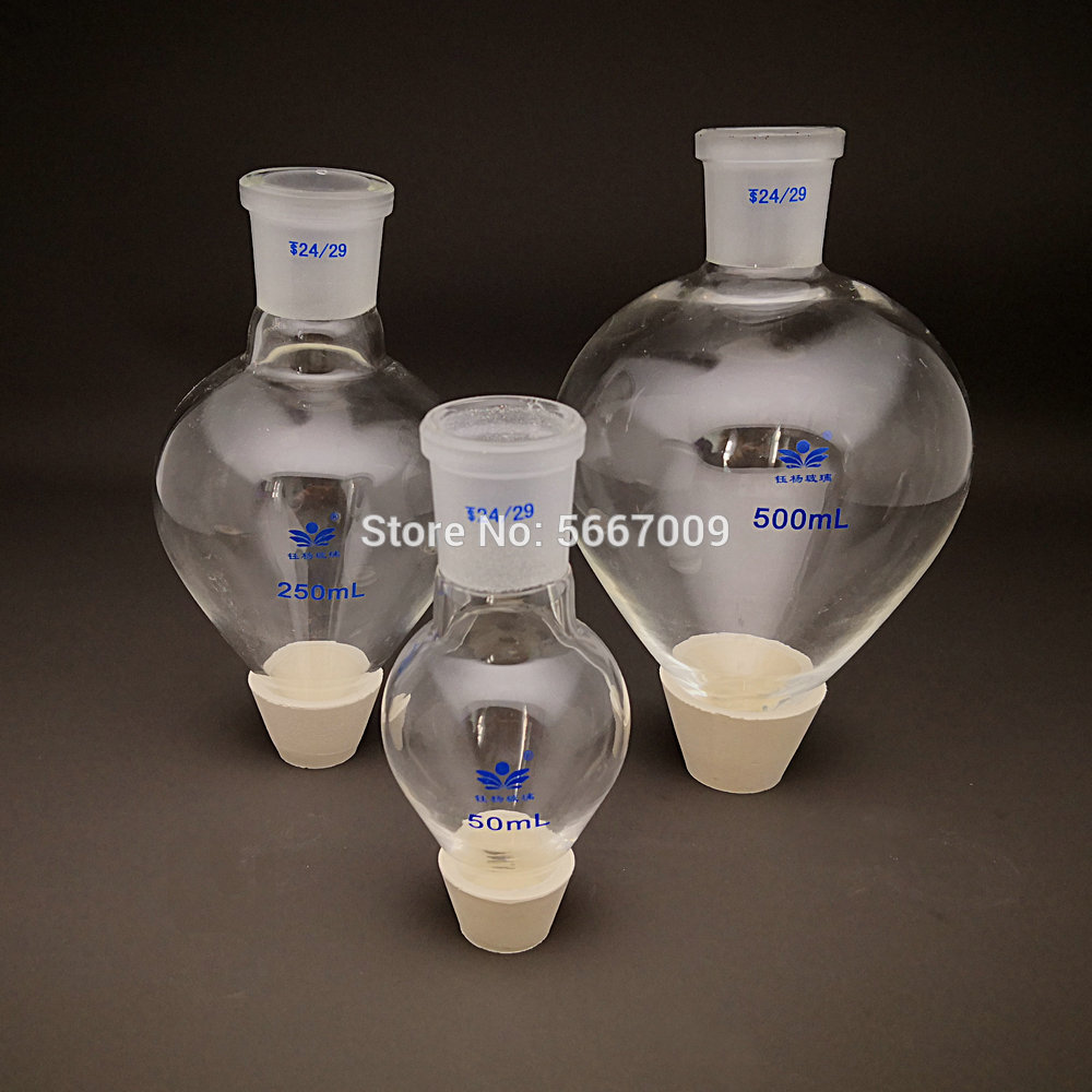1PC Labor Hohe borosilikatglas 50ml-2000ml Standard matt #19 #24 #29 mund Verdicken V-bilden boden Glas Glaskolben