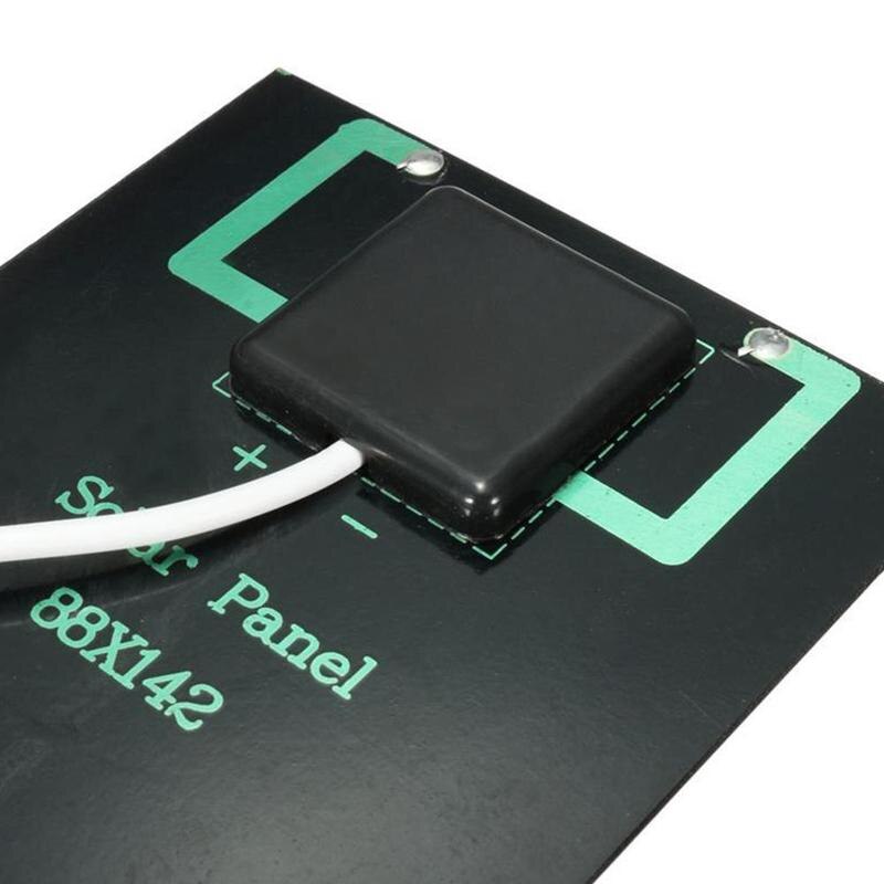 2W 5V panneau solaire 88*142mm cellule solaire bricolage Charge batterie sortie USB panneau de câble solaire