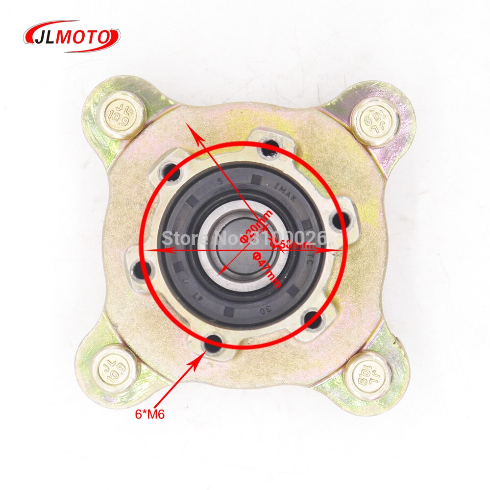 Front 110MM*4 M10 Stud Disc Brake Wheel Hub Fit For China kandi 150cc 200cc Go Kart Buggy Karting ATV Quad Bike Parts