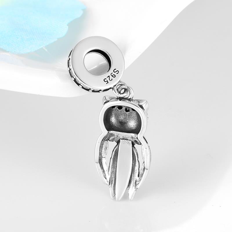925 Sterling Zilver Mooie Uil Vorm Bedels Kralen Fit Originele Europese Bedelarmband Sieraden Maken