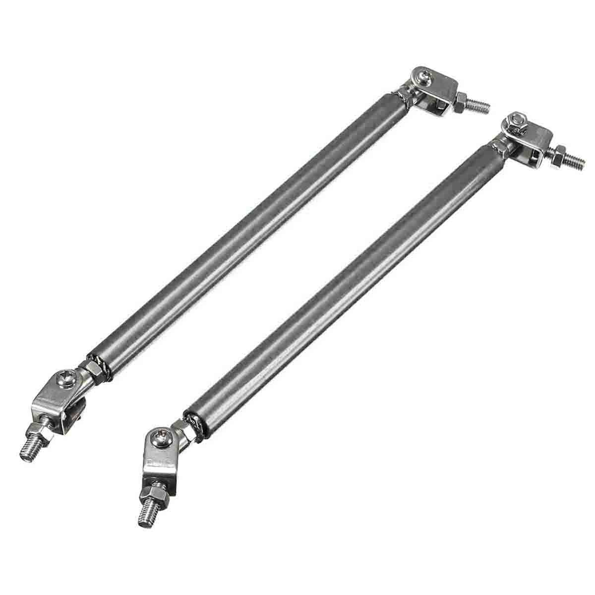 2 stk universal bil foran bagkofanger beskytter splitter stang støtte justerbar: Sølv
