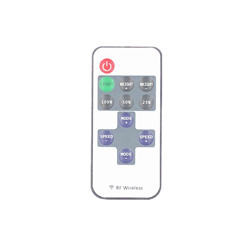 1pc mini rf trådløs ledet fjernkontroll ledd dimmerkontroller til enfarget lysstripe smd 5050/3528/5730/5630/3014