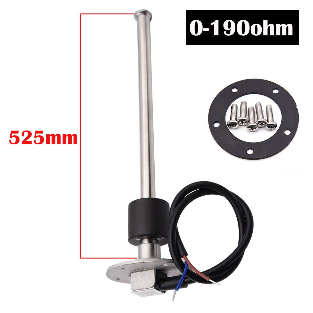 150-350mm Water Fuel Level Sensor Indicator 190ohm Fit 52mm Digital Water Gauge Tank Fuel Meter for Yacht Boat Car Motorcycle: 525mm-190ohm