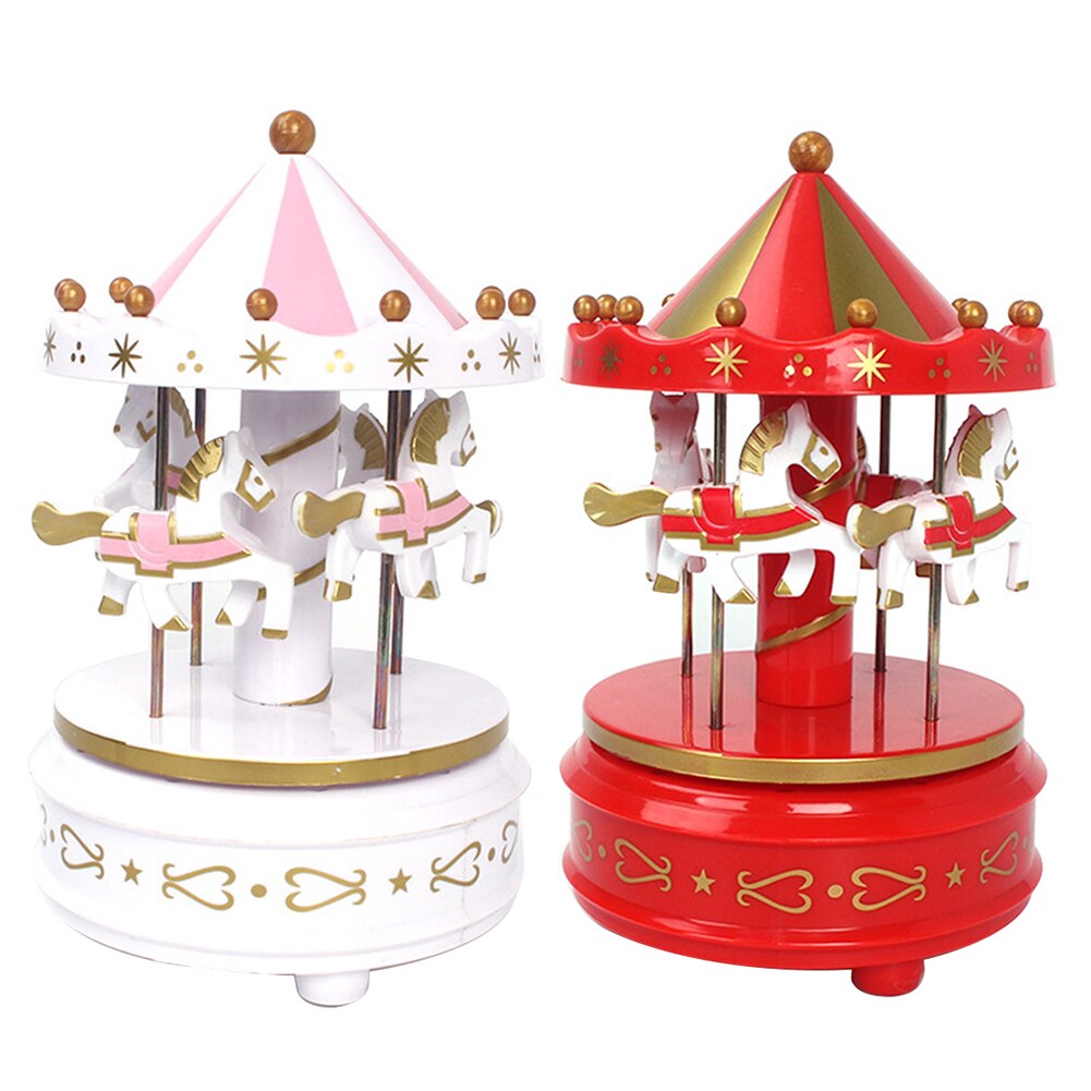 Carrousel de boîte à musique | Décor joyeux rond romantique, ornement pour d'anniversaire, boîtes à musique, décoration de maison