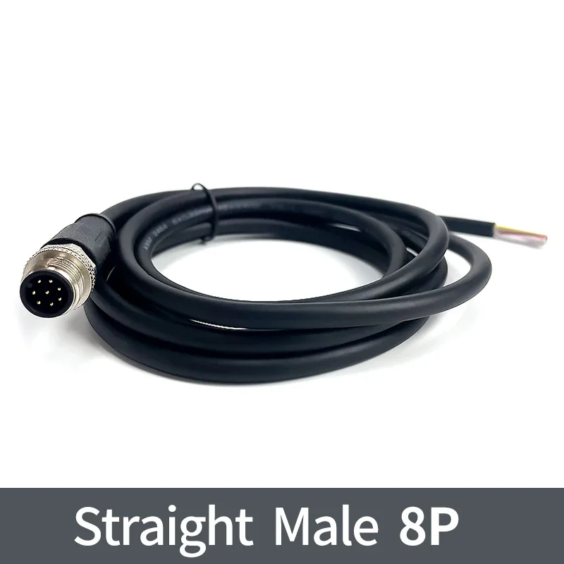 2 meter M12 sensor connector waterdichte kabel plug Mannelijke & Vrouwelijke 4 5 8 12Pin PVC Geïntegreerde spuitgieten M12 connectoren