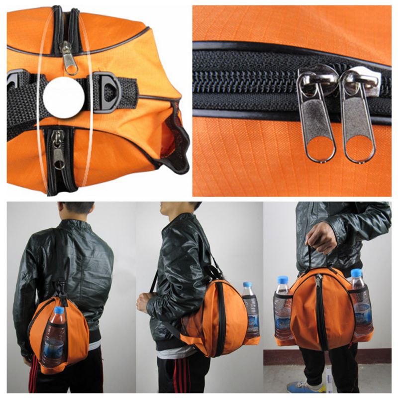 Round Shape Ball Bag Basketball Volleyball Football Backpack Adjustable Shoulder Strap Knapsacks Storage Bags