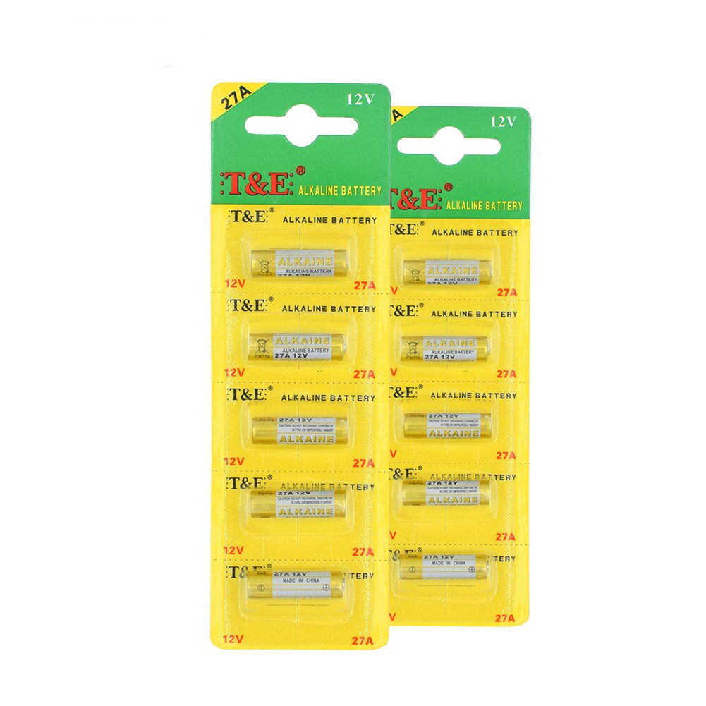 10PCS Dry Alkaline Battery 27A 12V A27 For Doorbell Car alarm Remote control G27A MN27 MS27 GP27A L828 V27GA ALK27A A27BP