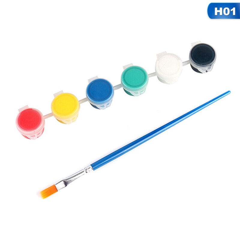 6/12 farver akryl maling pigment sæt til tøj tekstil stof håndmalet væg gips maleri tegning til børn