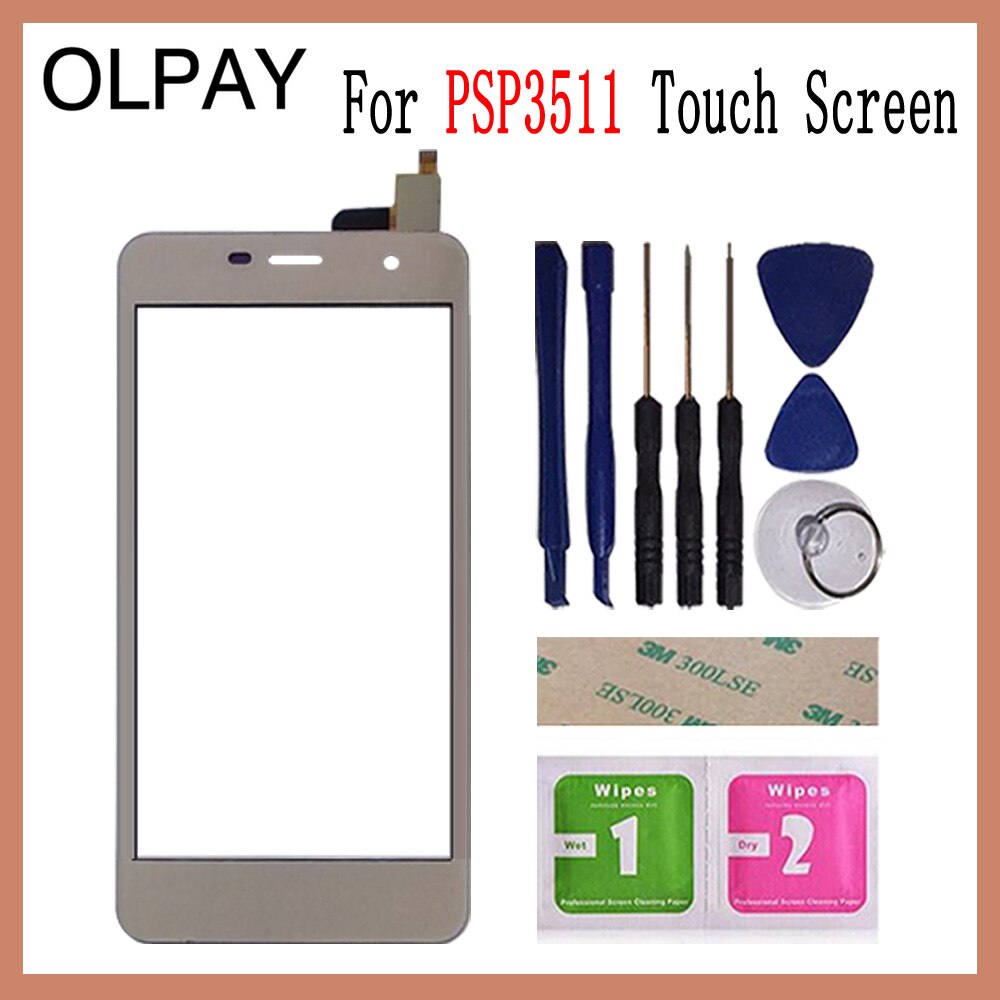 Olpay 5.0 ''Voor Prestigio Muze G3 Lte PSP3511 Duo Psp 3511 Touch Screen Glas Digitizer Panel Lens Sensor Glas gratis Tools: Gold With Tools