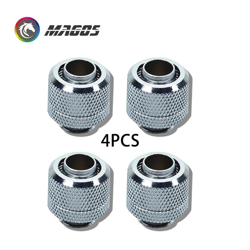 8 Stck Schlauch Hand Kompression passend zu, weiche Rohr Stecker Verwendet Für 3/8&#39;&#39; PVC Rohr 9,5x12,7mm Computer Wasser Kühlung, Schwarz/Silber: 4Stck Silber-