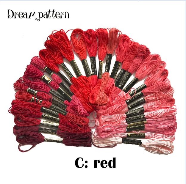 Fil de coton coloré chinois CXC, 30 pièces/lot, fil de tissu DMC couleur point de croix, bricolage, couture, artisanat de broderie: C