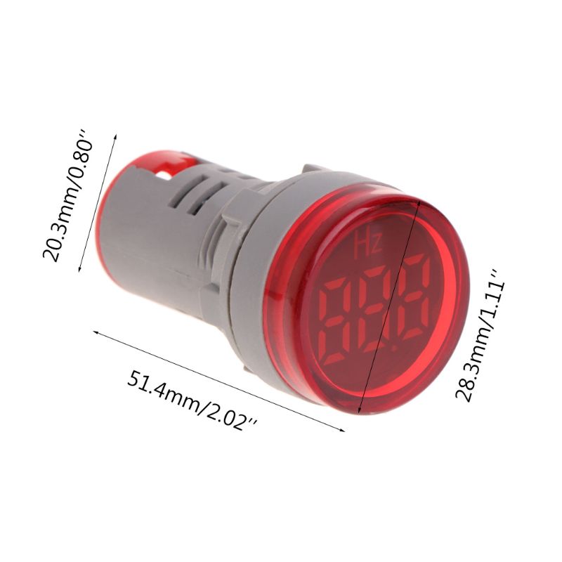 22mm LED Display AC Frequency Meter Electricity Hertz Indicator Hz P lot Light