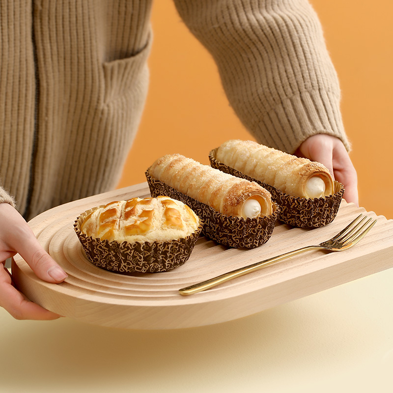 50 Stuks Ronde Broodpapierbakken, Bestand Tegen Hoge Temperaturen Baking-Antiaanbakcakevormen, Oliebestendige Papieren Bekers Voor Cupcakes