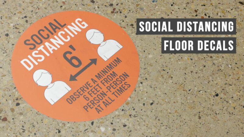 Social Keep Distance Non Slip Sticker Floor Stickers Safe Sign Removable Vinyl Decals