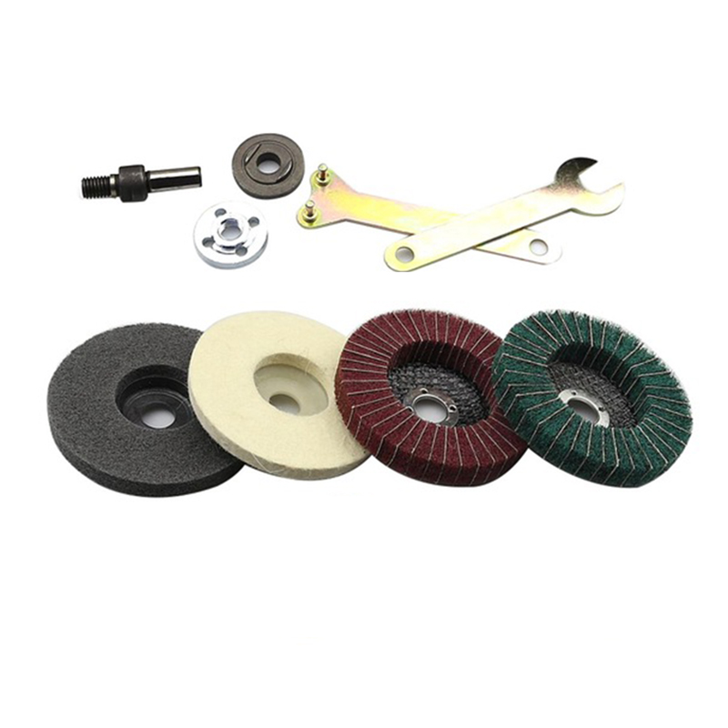 Stainless Steel Polishing Kit For Angle Grinder Flap Disc Buffing Accessories Nylon Polishing Disc Wool Felt Polishing Disc
