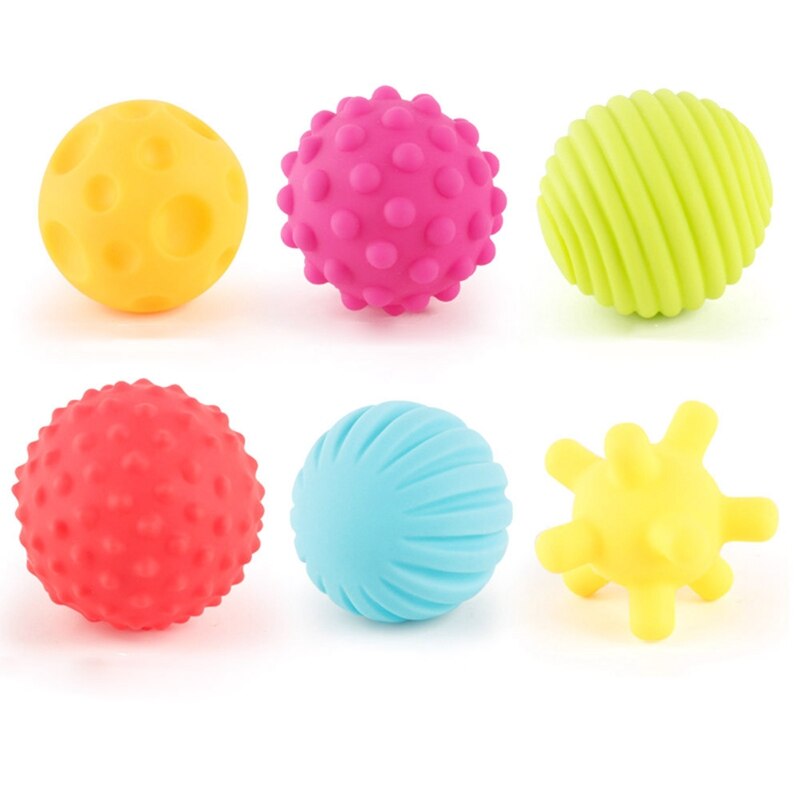 Baby Toys Hand Grasping Ball Soft Ball Textured Multi Ball Set Develop Baby's Tactile Senses Toy for Touch and Massage Soft Ball