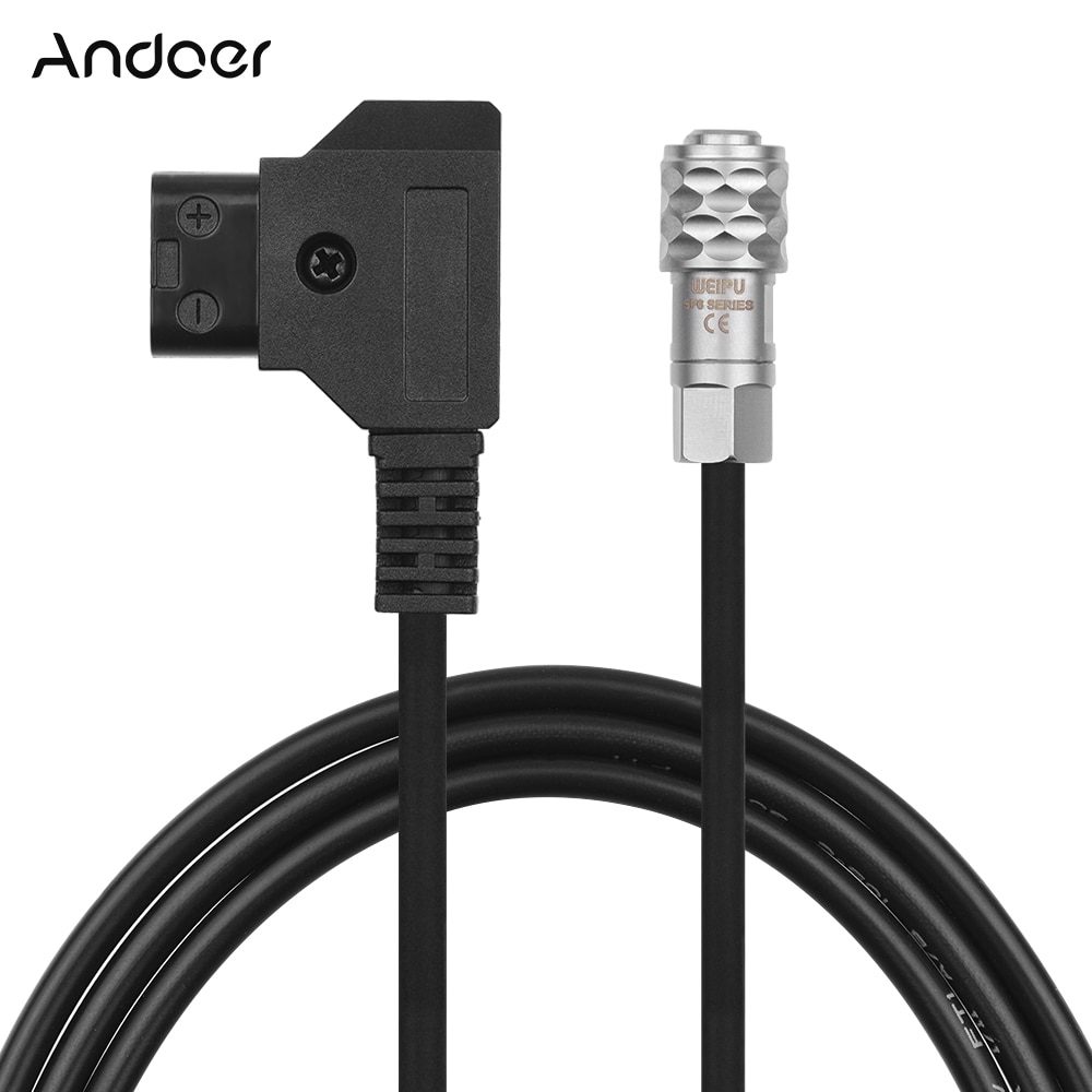 Andoer D-Tap Naar Bmpcc 4K 2 Pin Locking Power Kabel Voor Sony V Mount Anton Bauer Gold mount Batterij Voor Pocket Cinema Camera 4K