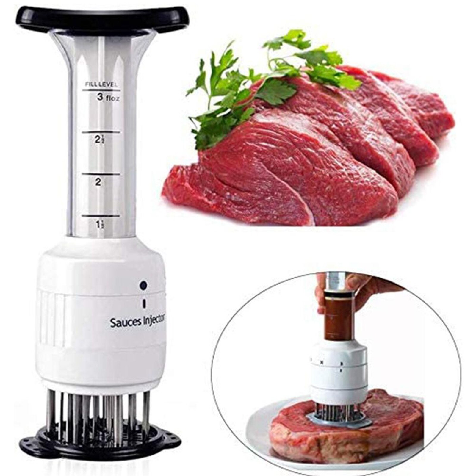 Vleesvermalser Steak Vlees Injector Tenderizer Vlees Marinade Injector