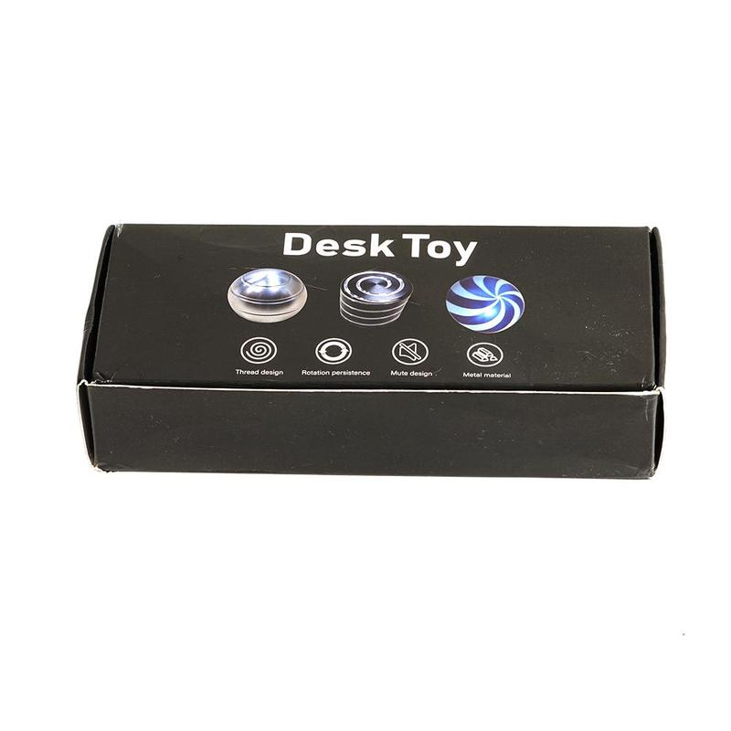 Desktop Decompression Toys Rotating Spherical Gyroscope Silver Desk Blue Office Toy Top Toys Black Fidget Spinning Decompre F9B0