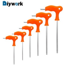 Diywork Allen Inbussleutel T Handvat Inner Inbussleutel 2.5Mm 3Mm 4Mm 5Mm 6Mm 8Mm High-Carbon Staal Handje Spanner