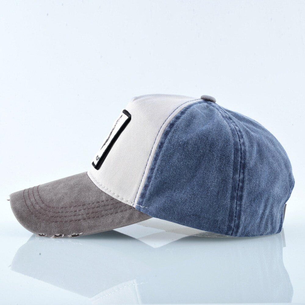 Unisex Baseball Cap Männer Frauen Tiere Stickerei Snapback Hut Frühling Sommer Baumwolle Gewaschen Denim Hip Hop Knochen Casquette