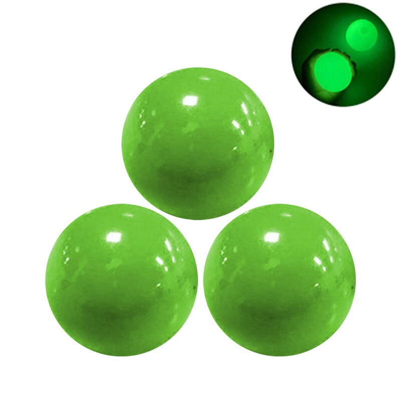 Mugoyrt Stick Wall Ball Decompression Sticky Target Catch Throw Luminescent Random Color Ball Kids: 3pcs in glow green