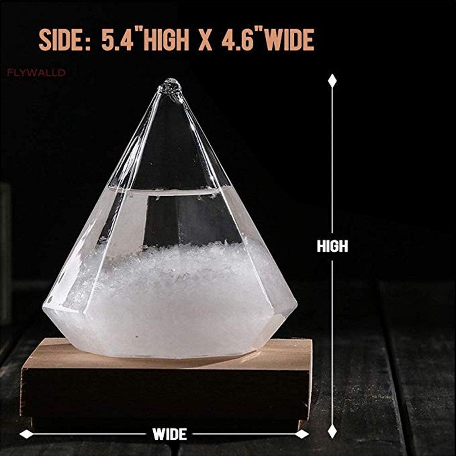 150ML Crystal Transparent Storm Glass Bottle Barometer Bottles Weather Forecast Stylish Desktop Water Weather Station #T2G