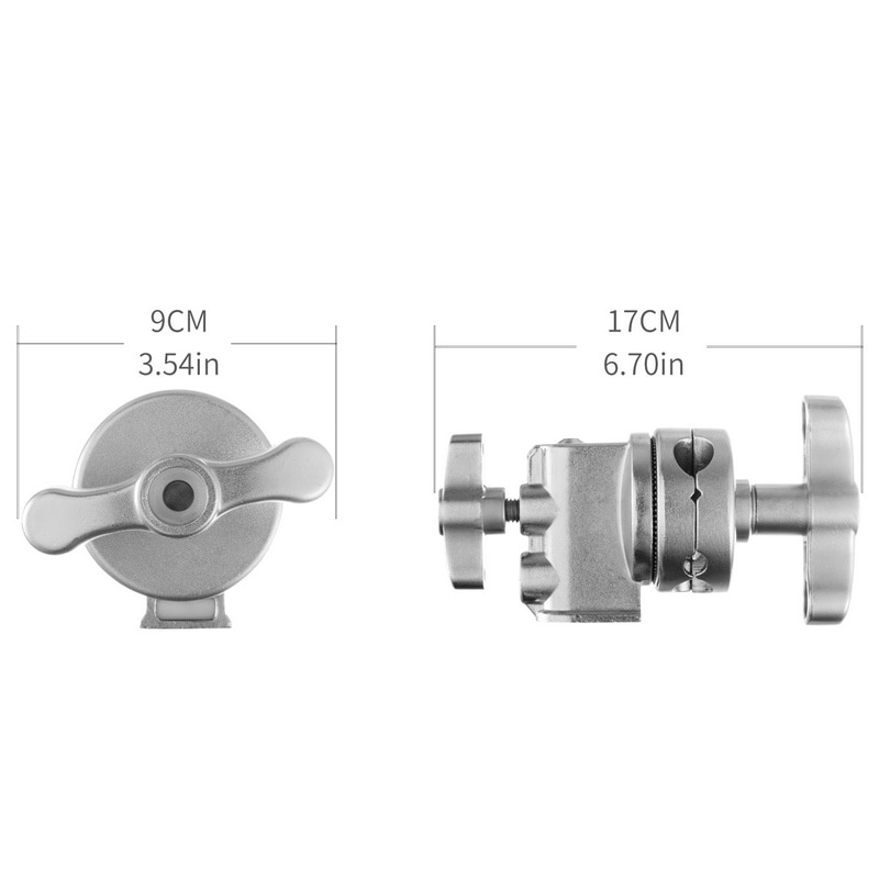 Heavy Duty Stainless Steel Video Stand Grip Head for C-Light Stand