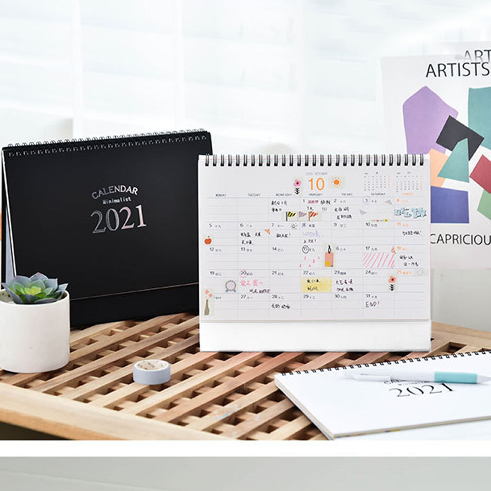 Desk Calendar Convenient Tearable Tool Home Decoration Desk Calendar Monthly Daily Planner For Office And Home