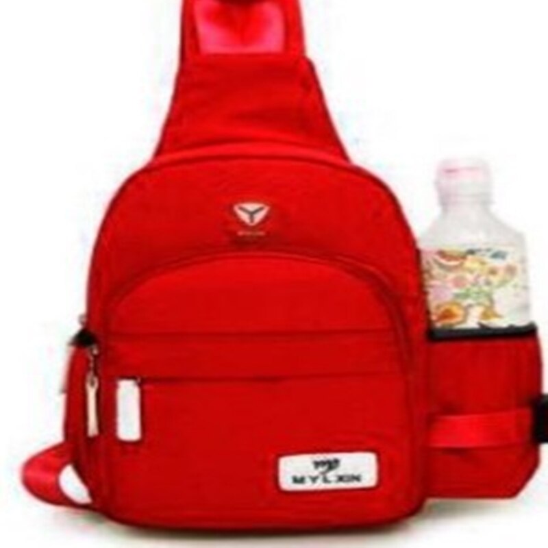 Masculino feminino poliéster sling sacos ao ar livre crossbody ombro peito saco unisex ciclismo saco diário mochila de viagem: Red