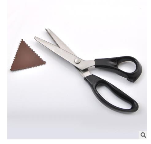 23.5cm Zig Zag Sewing Cut Dressmaking Tailor Shear Pinking Scissor Leather Craft Fabric Upholstery Tool Textile