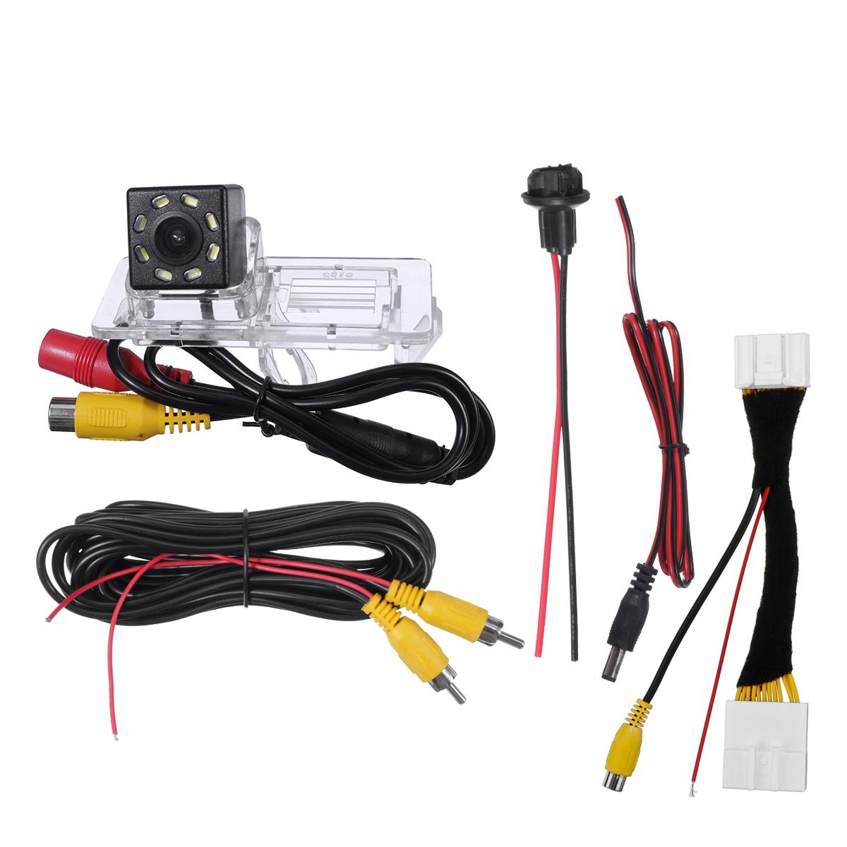 Bil bagudvendt back-up bakkamera sæt med 24 ben adapter kabel til renault clio 4 iv clear night vision rca
