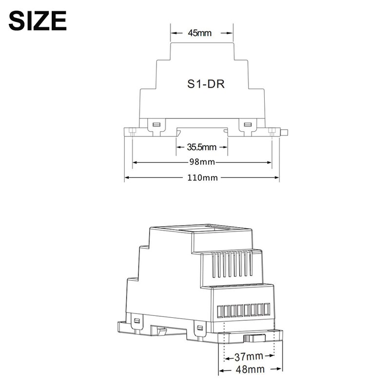 AC100-240V 2x 288W DMX512 LED Dimmer 2 Channel Dimmable Triac DMX Controller Rail LED Bulb Light Triac Dimmer Switch