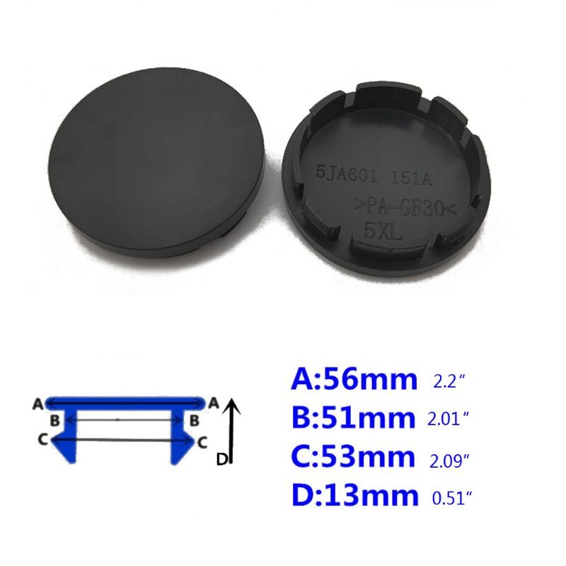 4 st/set 56mm bilhjulets centrumkåpor universal abs fordonsdäck däckfälgskydd dekorationer