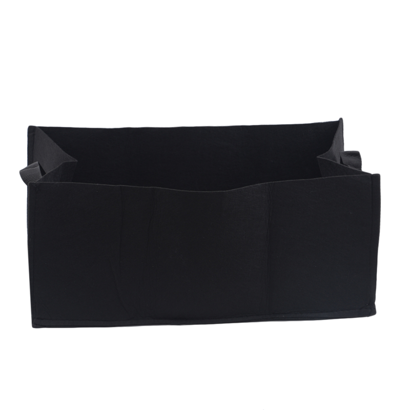 Non-woven Fabric Planting Pouch Home Garden Planting Bag Balcony Growth Vegetable Pouch Root Container Plant Bags: Black M