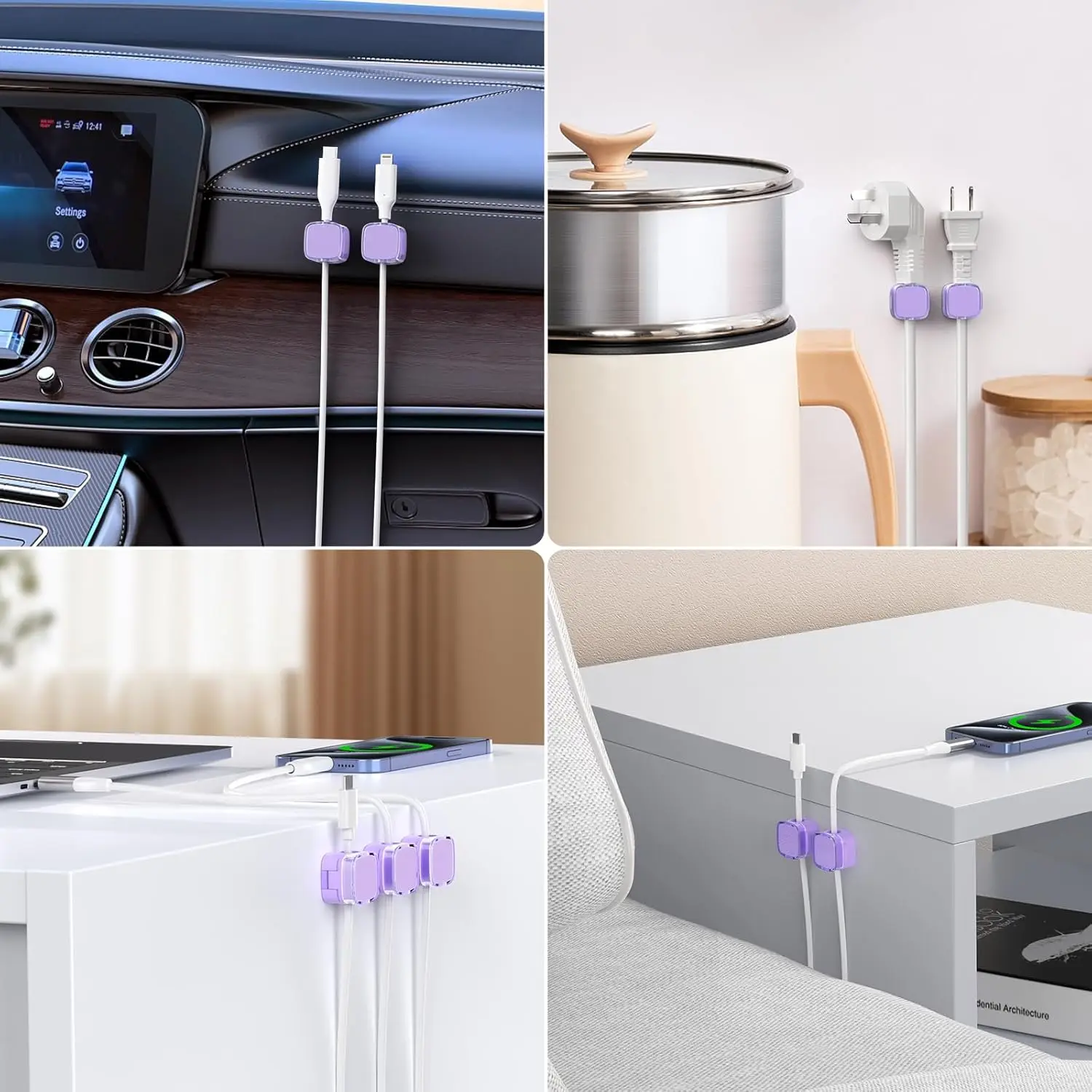 1/3/6PCS Magnetische Kabel Organizer Kabel Clips Einstellbare Kabel Halter Unter Schreibtisch Kabel Management Draht Keeper Organizer Halter