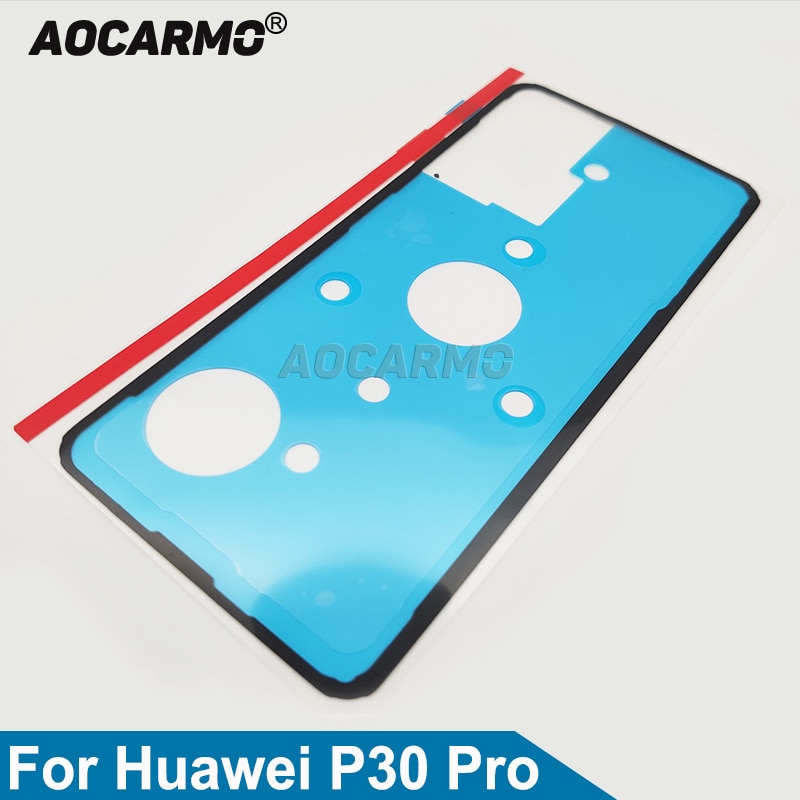 Aocarmo para huawei p30 pro p30p frente display lcd adesivo de volta moldura da bateria capa adesiva porta traseira cola fita