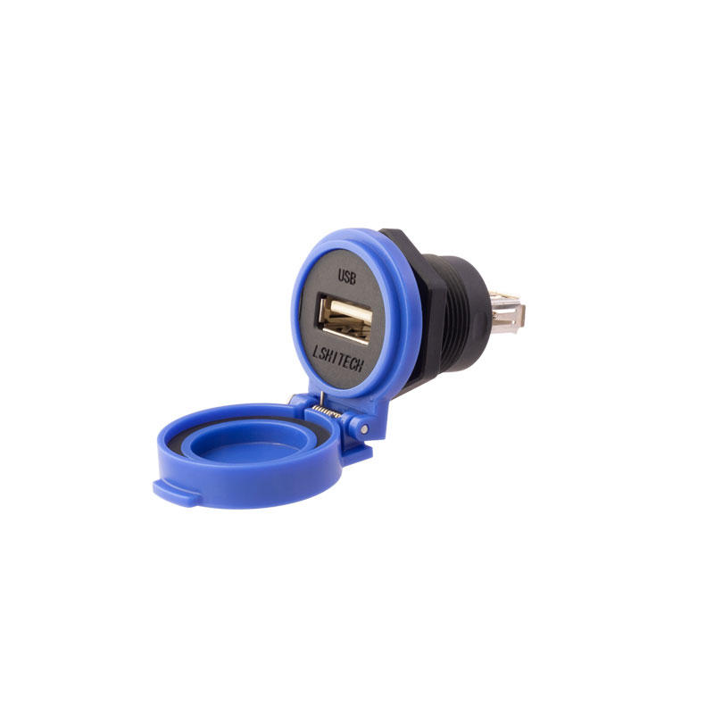 PBT Plastic Industrial USB2.0 USB3.0 Data Adapter Female Socket Panel Mount Double Head Coupler Type A USB Connector +Quick Flap: army green / 2P / Male Insert