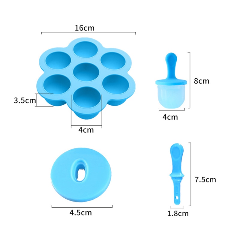 Silicone Mini Ice Pops Mold Ice Cream Popsicle Molds Child DIY Supplement Tool Food For Kids Baby Fruit Shake Ice Mold
