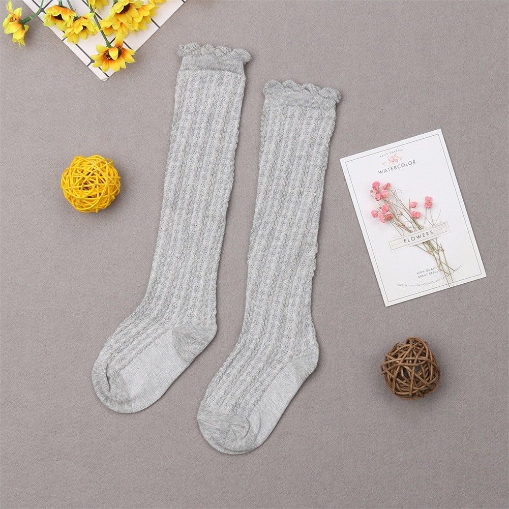 Citgeett Solid Baby Girl Sokken Knie Hoge Bogen Warme Sokken Leuke Lange Buis Booties Gestreepte Casual: Beige / 24M
