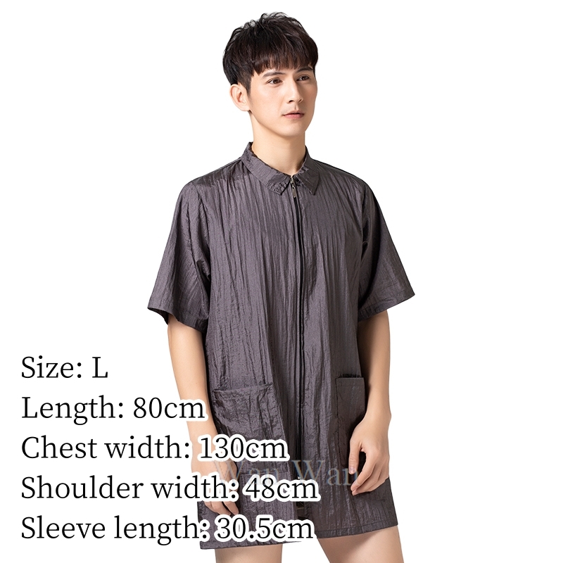 Dunne kappersuniformen, kappersjas, kappersschort, anti-haar, antistatische kleding voor huisdierverzorging  y0505: Donkergrijs