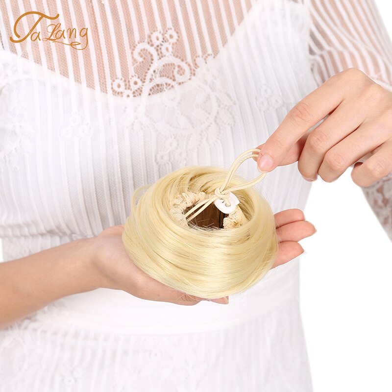 MANWEI femmes beignet Chignon synthétique droite élastique élastique élastique cheveux Chignon perruque boule cheveux Chignons rouleau queue de cheval postiches