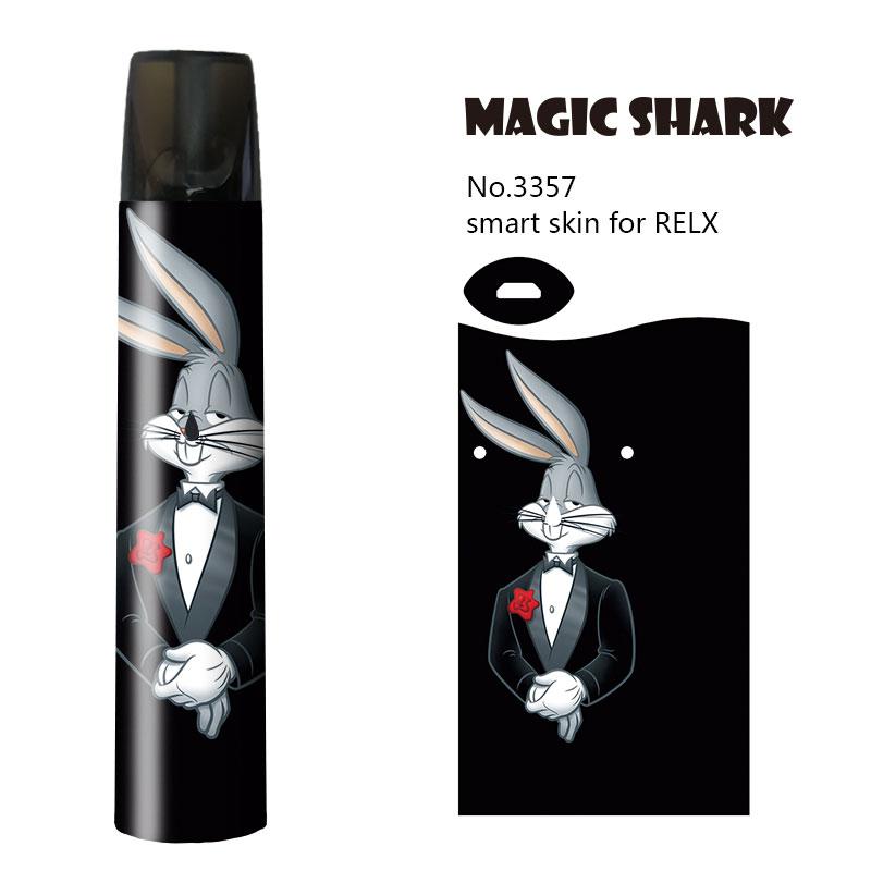 Magic Shark Miltary Panda UK Flag Tiger Lip Lion Ultra Thin PVC 2.5D Vape Sticker for Relx Film Case for Relx: 3357