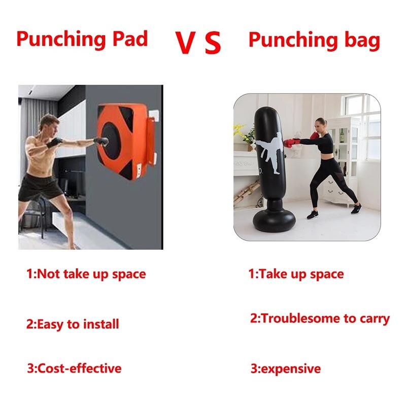 Boxing Punching Bag Fitness Boxing Sack Faux Leather Wall Punching Pad Boxing Punch Target Training Bags Gym Boxing Equipment
