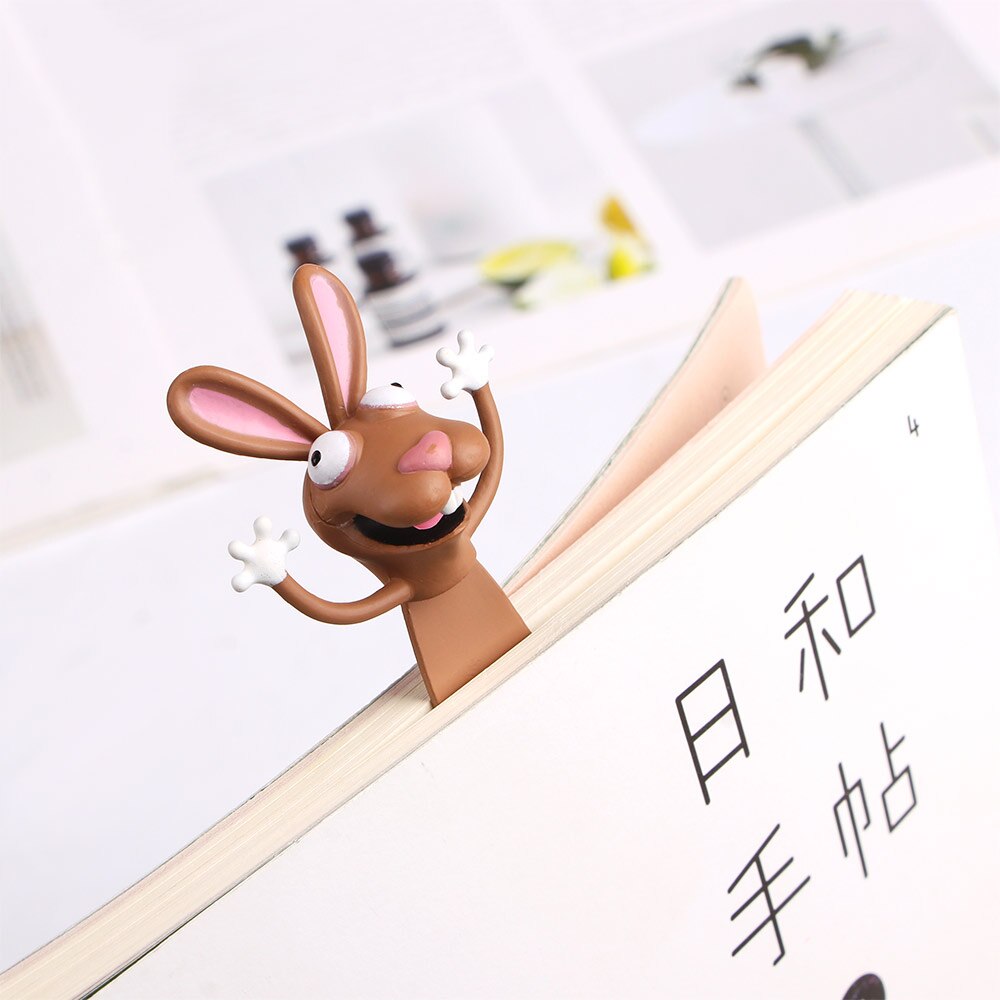Kreative 3D Stereo Lesezeichen Nette Karikatur Ebene Marker Kawaii Katze Panda Lesezeichen Von Seiten freundlicher Schule Schreibwaren