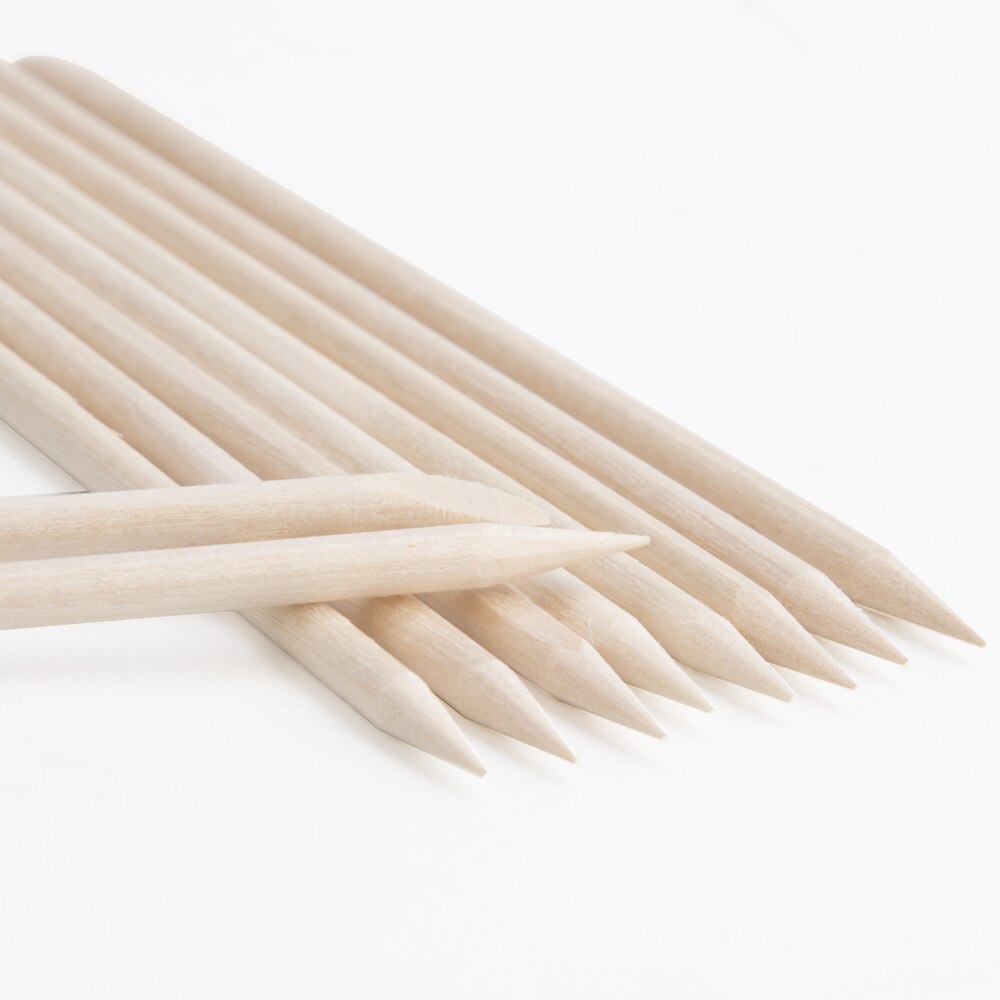 1000 PCS Wooden Cuticle Pusher Orange Wood Stick Remover Manicure Pedicure Nail Art Designs Picker Tools Set