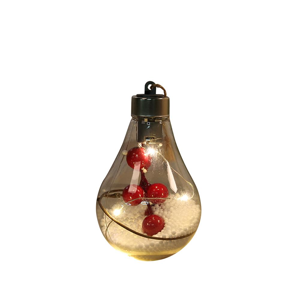 Bola de Navidad luminosa transparente, luz Led de noche, decoración de árbol de Navidad, colgante: style 1