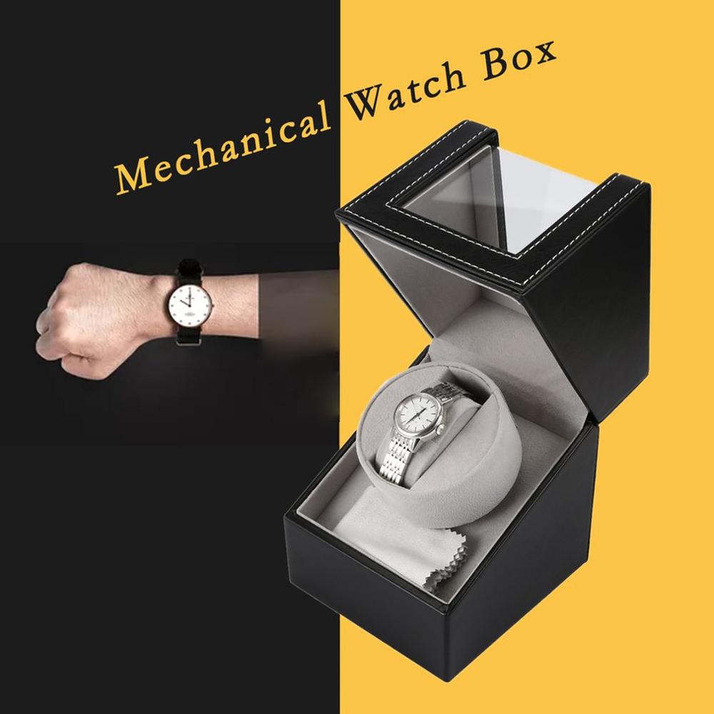 Agitador de reloj con Motor de alta clase con enchufe europeo/US/AU/UK, caso devanadera, soporte de exhibición, mecánico automático, negro, marrón, joyería sinuosa